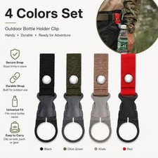 4-Pack Water Bottle Holder Clip Carabiner Buckle for Belt Backpack Travel Hiking