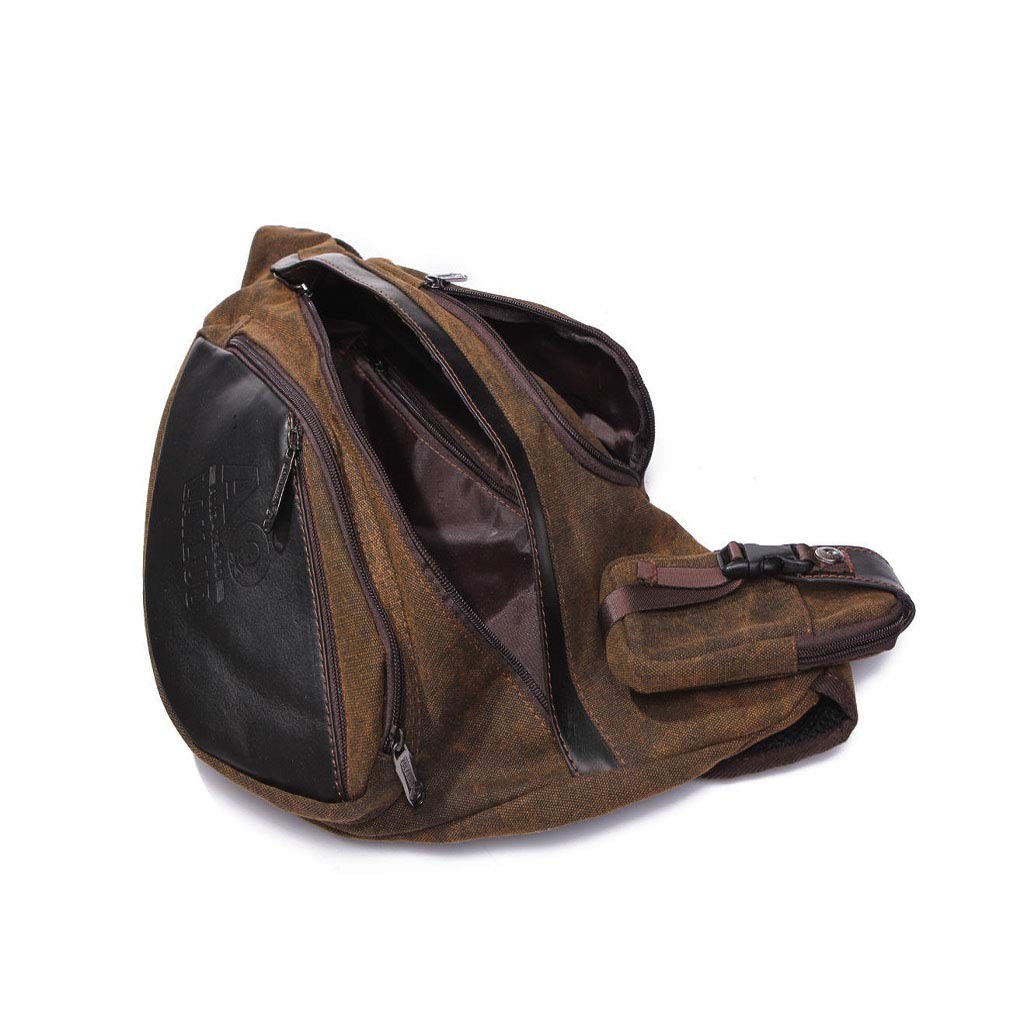 Hebetag Canvas Sling Bag Backpack Crossbody Shoulder Chest Pack for Men Women...