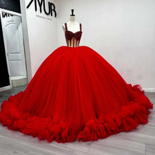 Vendanie Quinceanera Dresses Girls Beading Spaghetti Straps Ruched Sleeveless