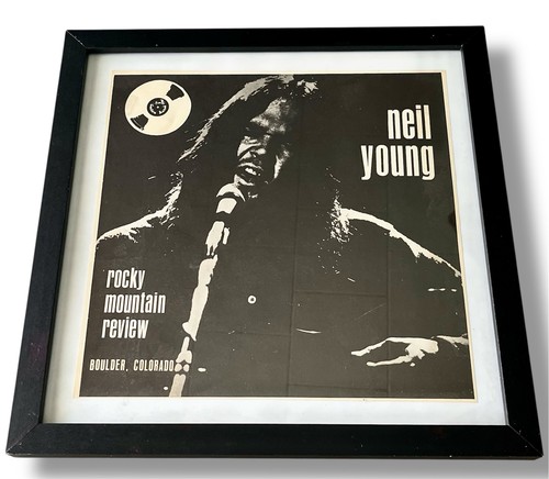Vtg Neil Young Framed Picture Photo 13” Rocky Mountain Review Boulder CO Rare