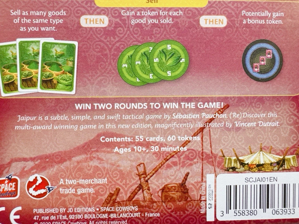 Jaipur Board Game – Strategy Card Game by Sébastien Pauchon (Sealed) - Image 4 of 4