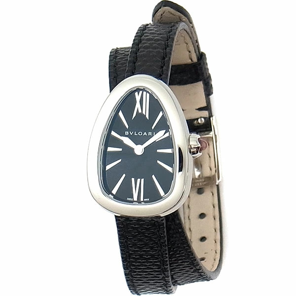 BVLGARI Serpenti SPS27BSL Black Case Size 20mm Ladies Used Watch #91030
