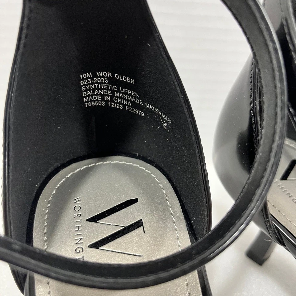 Sandalia Worthington Worden de tacón de gatito negro. Talla 10M. Color: Negro Foto 3 de 4