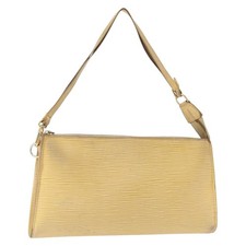 LOUIS VUITTON Epi Pochette Accessoires Pouch Vanilla M5294A LV Auth ka982
