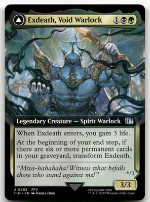 Exdeath, Void Warlock (Extended Art) #485 (NM) Final Fantasy FIN Magic MTG