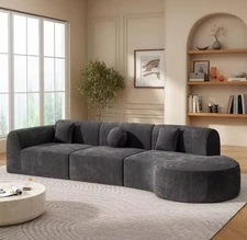 140" Oversized Curved Sectional Sofa