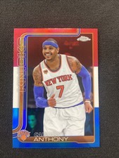 2025-26 Topps Chrome - Carmelo Anthony #248 Red White & Blue Refractor