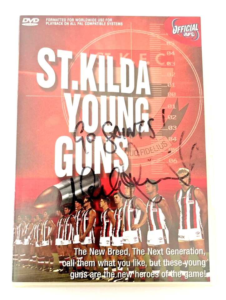 DVD St.Kilda Young Guns AFL firmado por Nick Riewoldt y Clinton Jones + 1 - Automático Foto 2 de 4