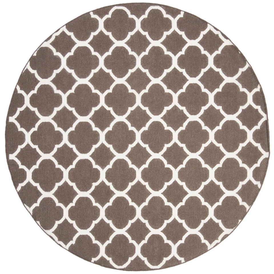 SAFAVIEH Dhurries DHU627C Handwoven Brown / Ivory Rug - Image 4 of 4