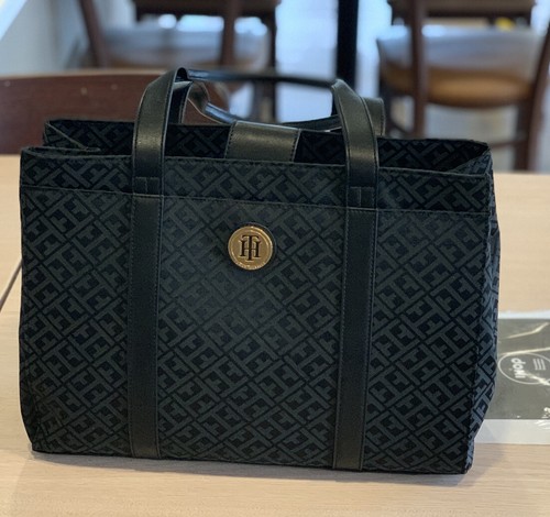 Nuevo Bolso Tommy Hilfiger Bolso, Negro Y Blanco 16\