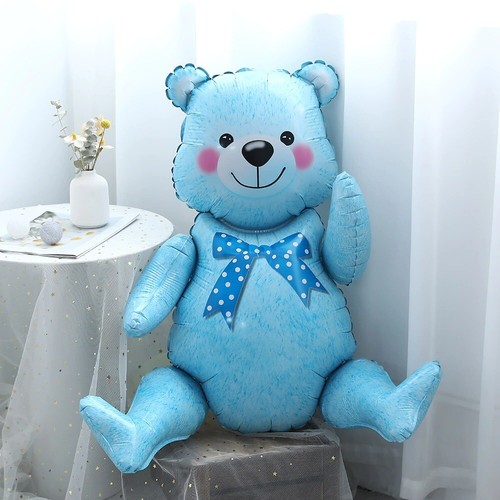 4D Teddy Bear Valentine Foil Balloon Decorations Kids Birthday Air Filled Baloon - Picture 7 of 68