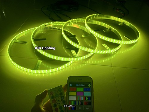 15.5" DUAL ROW Bluetooth+Remote RGBW LED Multi-function Truck Wheel Rim Lights - Picture 13 of 13