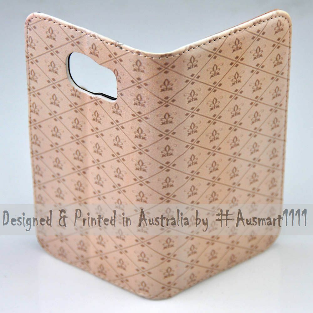 For Huawei Series - Fleur de lis Theme Print Wallet Mobile Phone Case Cover