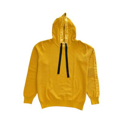 Iceberg Men's Yellow Knitted Hoodie I1P0A0067604  - BRAND NEW WITH TAG