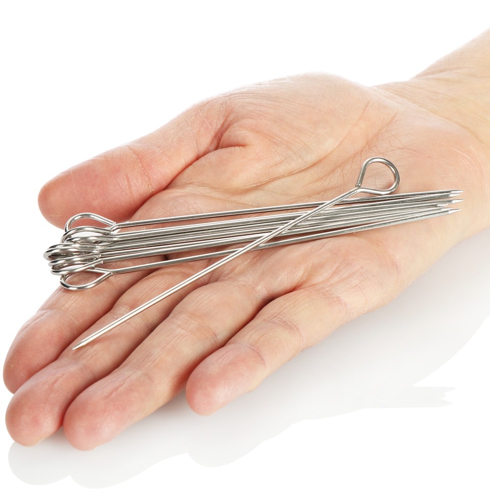 Lantelme Rouladennadel Set - 20 Spieße + Zange Edelstahl Grillzubehör