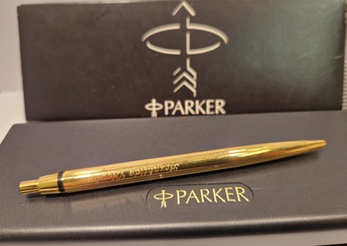 C9-AC 2x PENNA A SFERA VINTAGE PARKER KULI GOLD FRANCE PEN - Foto 4 di 20