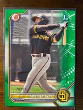 2022 Bowman ZAYED SALINAS Green Parallel /99 BP-122 Padres 1st 