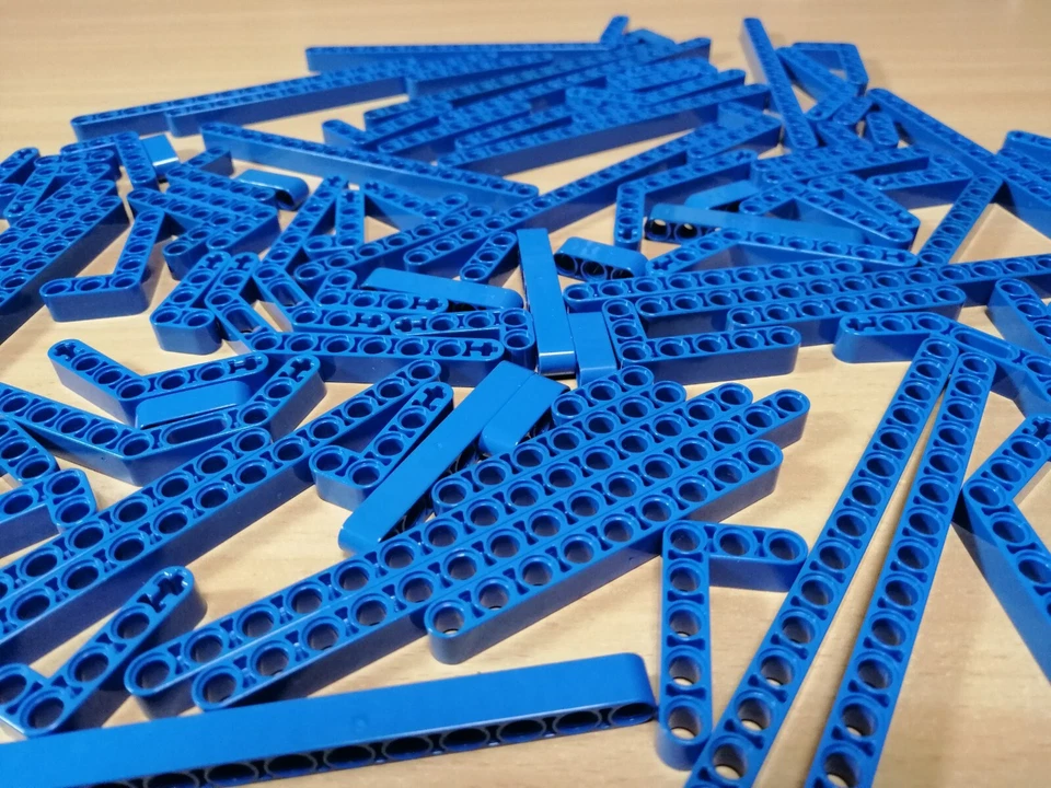 LEGO TECHNIC 100 Stück Liftarme blau / Lochstangen Technik Konvolut - Bild 4 von 4