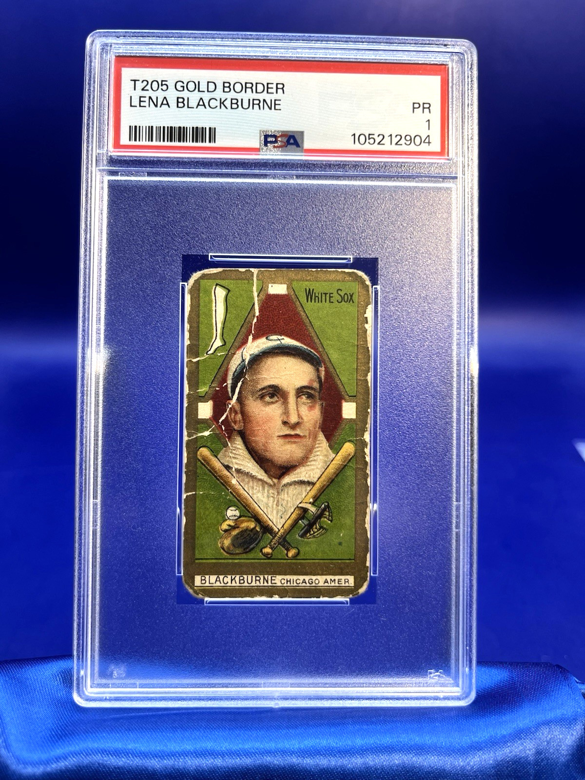 1911 T205 Gold Border Lena Blackburne Chicago White Sox PSA 1