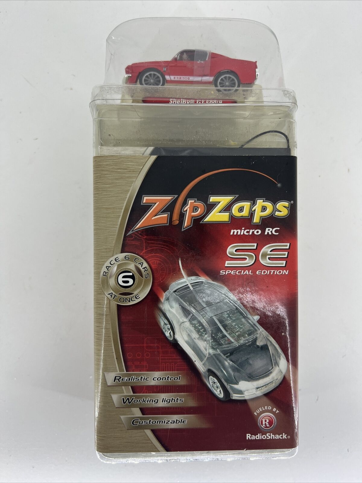 Zip Zaps Micro RC Ford Mustang Shelby GT-500 SE Spec Ed. RADIO SHACK,Sealed, NIP
