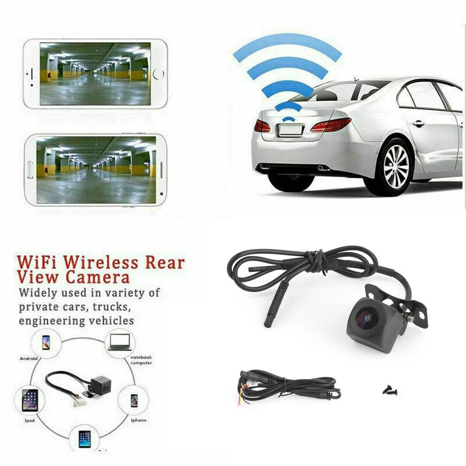 Car Voiture Caméra de Recul WiFi Wireless Sans fil Camera pour iPhone Android FR - Photo 2/4