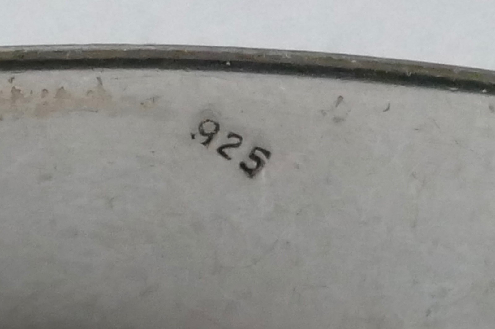 Large bangle solid design 925 silver vintage 70s … - image 4