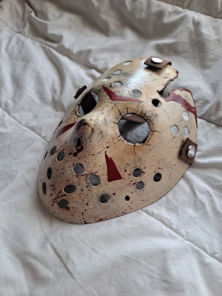 Jason voorhees Friday the 13th Part 3/4 THIN LIGHTWEIGHT mask hand painted - Image 2 of 4