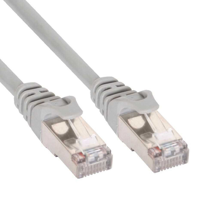 Встраиваемый соединительный кабель S-F/UTP Cat.5e 1 м grau 2x RJ45 Stecker TOP 72511 NEU