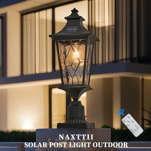Solar Lamp Post Light Aluminum 20.7 Inch Height Large Size Solar Pole Lights.... - Picture 5 of 7