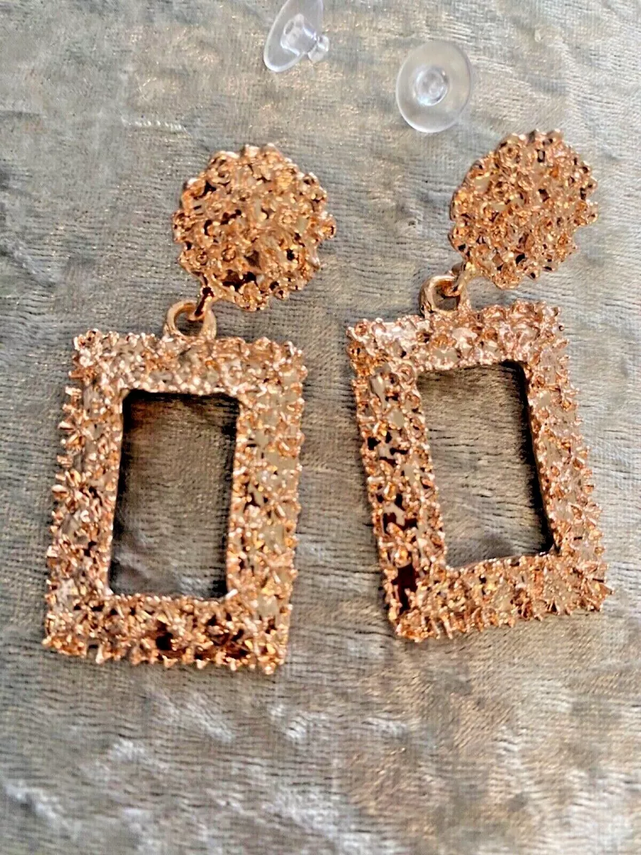 Rectangle earrings best sale zara