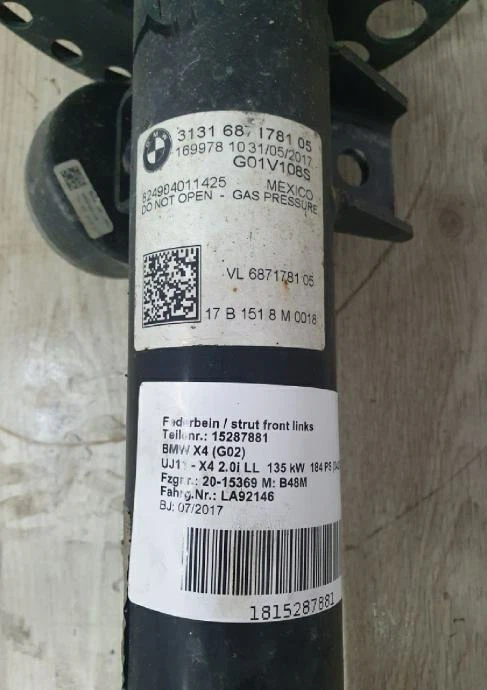 Original BMW X3 G01 Strut Shock Absorber Front Left Shock Absorber  