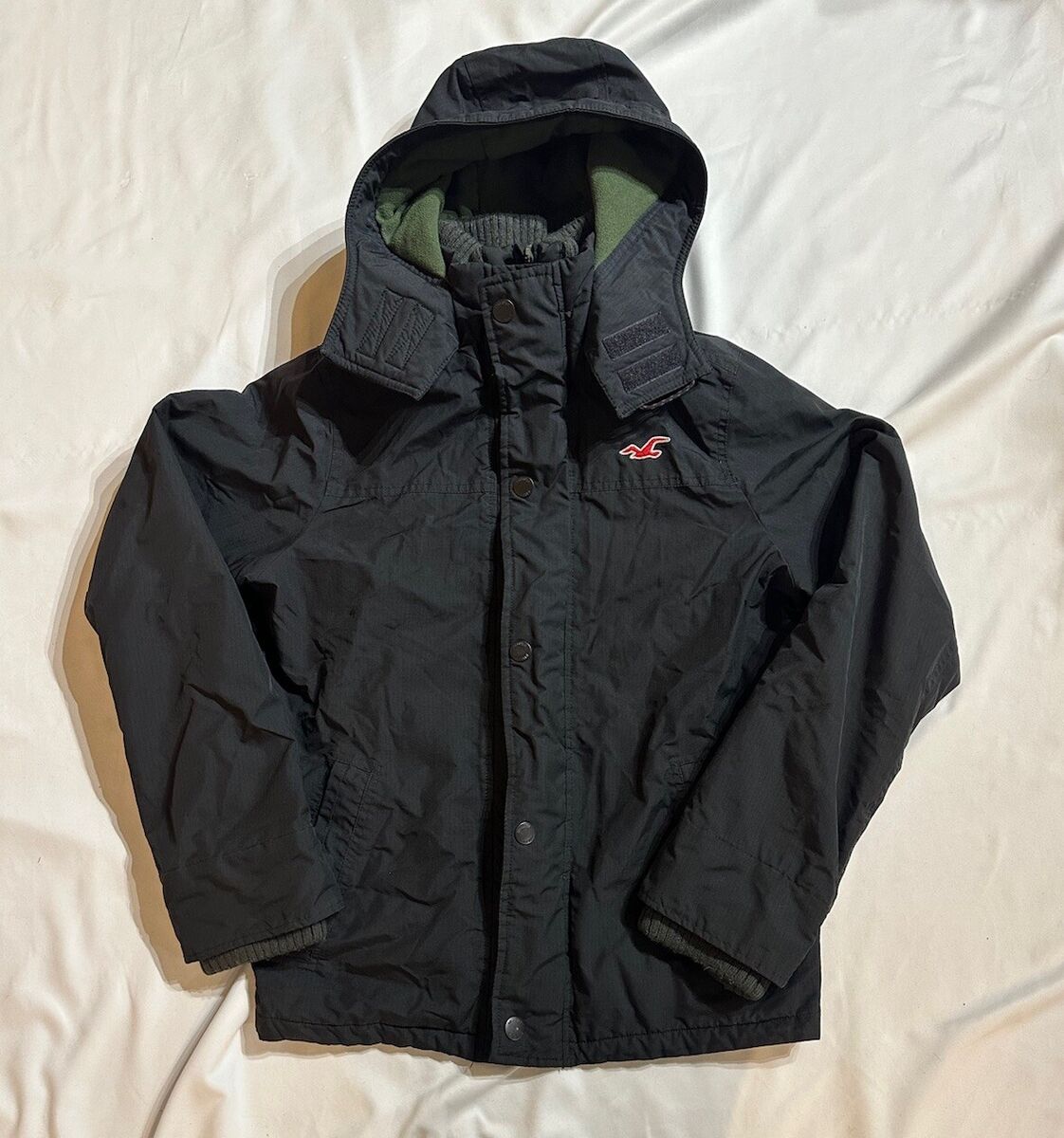 Hollister Jacket Mens M Waterproof All Weather Hooded Fleece Hollister Jacket Mens M Waterproof All Weather Hooded Fleece