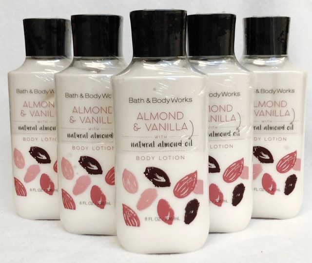 5 Bath & Body Works ALMOND VANILLA Hand Lotion Cream 8 oz eBay