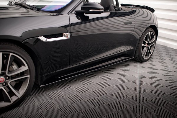 Maxton Design Seitenschweller Ansatz (Paar) Passend FüR Jaguar F-TYPE Schwarz Ho-image