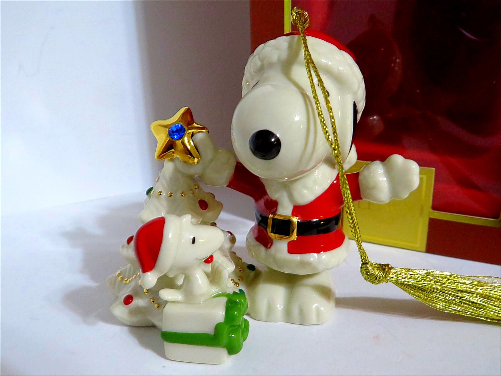 Lenox Peanuts Snoopy September Birthstone Christmas Ornament 2002