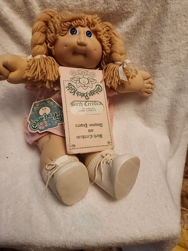 Muñeca niña vintage (78/82) 17" repollo parche con certificado de nacimiento Lori Gisela - Imagen 2 de 17