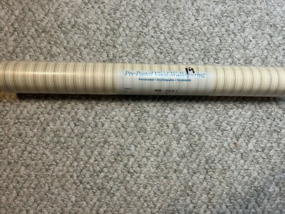 Thomas Wallcoverings Cream Striped Wallpaper 56 Sq Ft Prepasted Vinyl WB3081