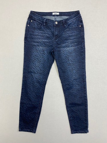 Kensie jeans 6/28 women slim fit blue dark wash mid rise denim