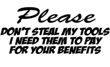 5” funny mechanic joinery tools vinyl van car side sticker decal graphic toolbox