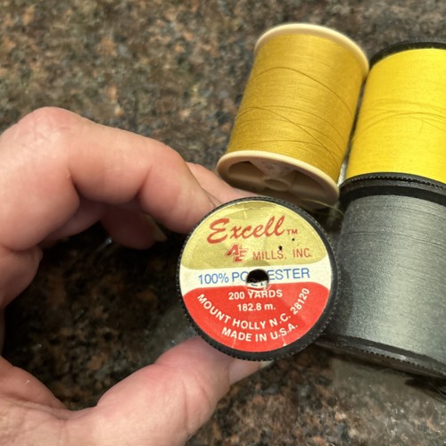 100% Polyester Vintage Excell Thread 12 piece Colors Sewing CR03 - Picture 3 of 5
