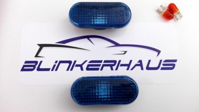 BLAUE Seitenblinker VW Golf Mk 3 Cabrio Vento Polo 6N Passat 35i Seat Ibiza Mk 2
