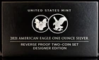 2021 American Eagle Silver Reverse Proof 2 Coin Designer Edition Set w/Box & COA