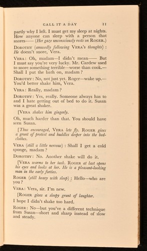 Achats 1936 Call It a Day Dodie Smith 1ère édition emballage poussière