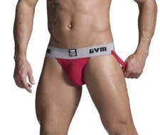 GYM Men Jockstrap Underwear Supporter Athletic Jock Red Size Large NEW