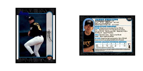 1999 Bowman Jason Phillips Baseball Cards #308 - Picture 3 of 3
