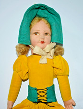 VINTAGE NORAH WELLINGS OLD ENGLISH NIGHTDRESS CASE DOLL 47cm c1930