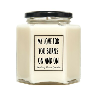My Love For You brennt an und auf Kerze, Geschenk für Freundin, Kerzen, Kerze