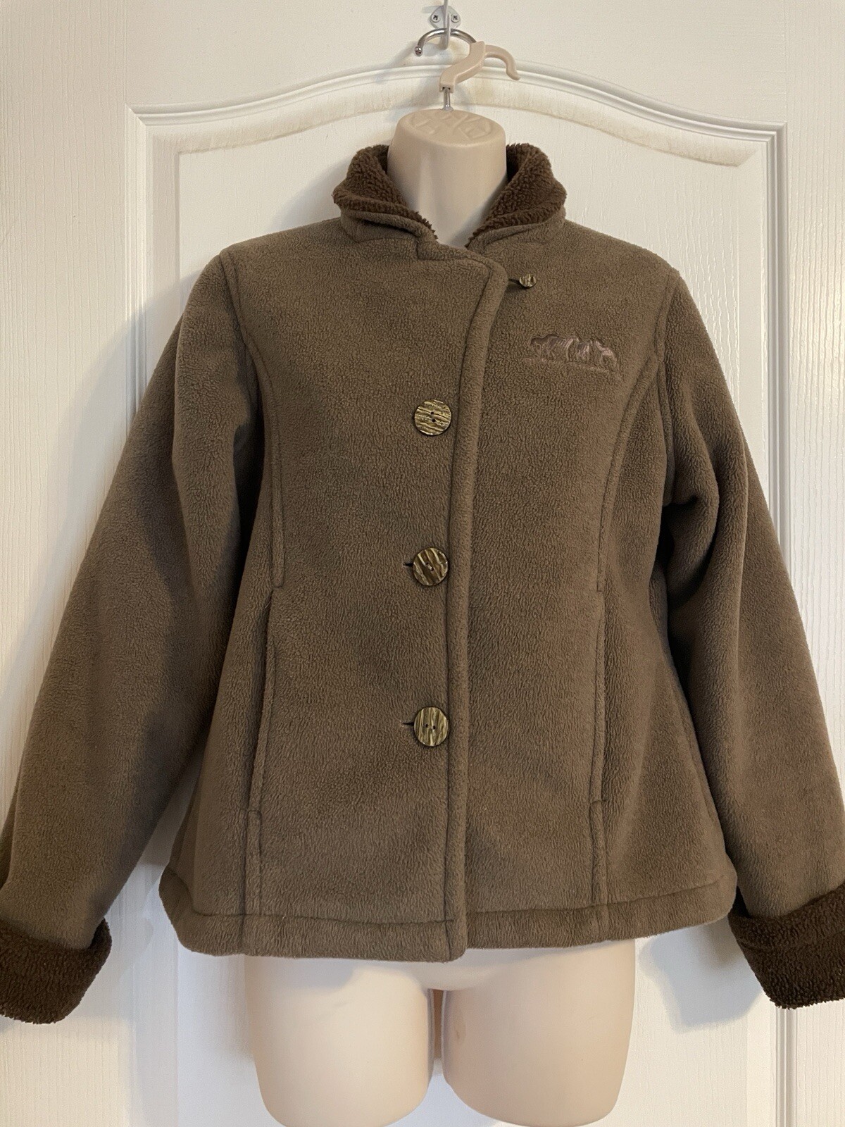 PONY Outback Trading Company Mountain Ponies giacca cappotto con bottoni piccolo pile