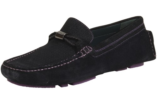 Blue Suede Driving Loafers Shoes 