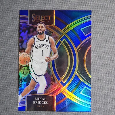2023-24 Panini Select MIKAL BRIDGES Premier Level Blue Prizm #167